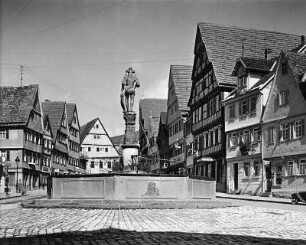 Marktbrunnen : Marktbrunnen. Stein (1791). Leonberg Kreis Böblingen, Marktplatz