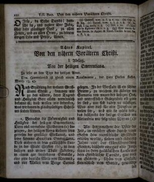 Achtes Kapitel. Von den nähern Vorältern Christi.