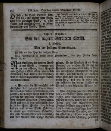 Achtes Kapitel. Von den nähern Vorältern Christi.