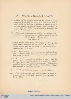 XVI. Bronzes Gréco-Romains (Nr. 435 - 478)