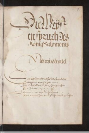 Die weysen spruch des König Salomonis