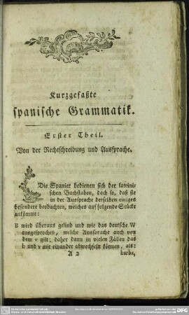 Erster Theil. Von der Rechtschreibung und Aussprache