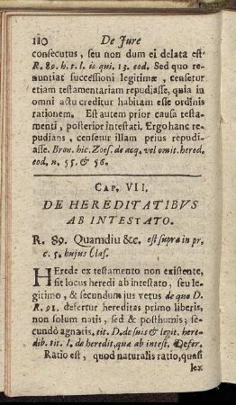 Cap. VII. De Hereditatibus Ab Intestato.