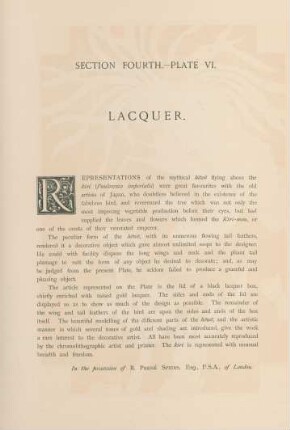 Plate VI. Lacquer