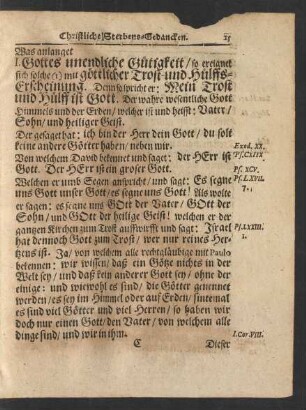 [Abhandlung.] I. Gottes unendliche Gütigkeit/ ...