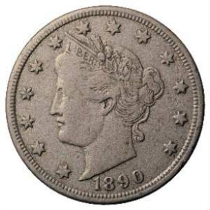 Münze, 5 Cent, 1890