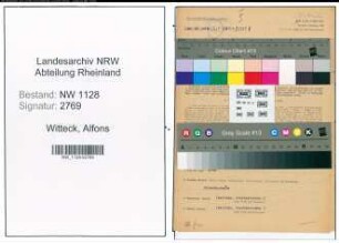 Entnazifizierung Alfons Witteck , geb. 07.10.1921 (Polizist)