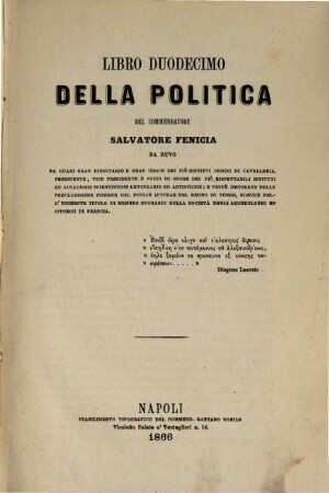 Della Politica. 12