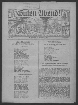 Guten Abend!. 1926-1928