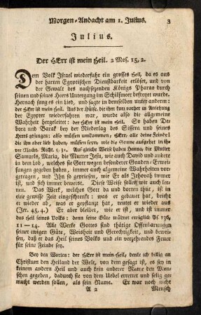 3-14, Morgen-Andacht am 1. Julius. - Abend-Andacht am 3. Julius.