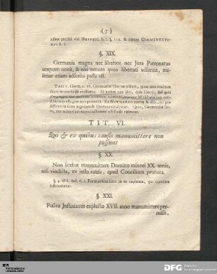 Tit. VI. Qui & ex quibus causis manumittere non possunt