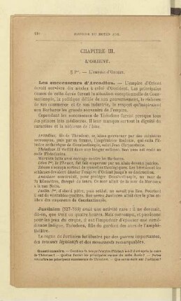 Chapitre III. L'Orient