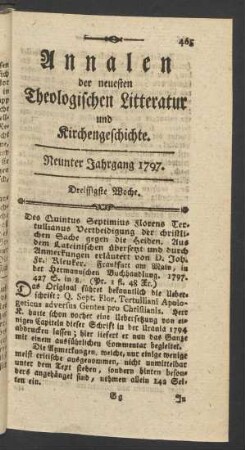 Dreissigste Woche
