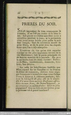 Prieres Du Soir
