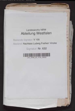Vormundschaft für die minorennen Töchter Ludwig Vinckes aus zweiter Ehe