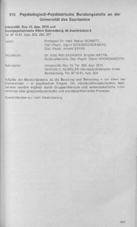 Psychologisch-Psychiatrische Beratungsstelle