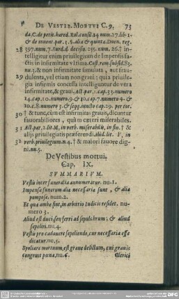 [Cap. IX.] De Vestibus mortui