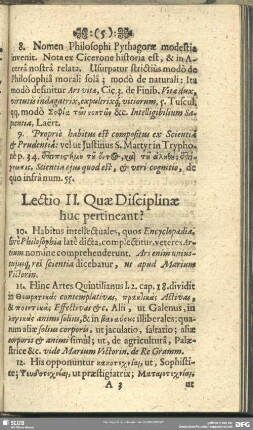 Lectio II. Quae Disciplinae huc pertinent?