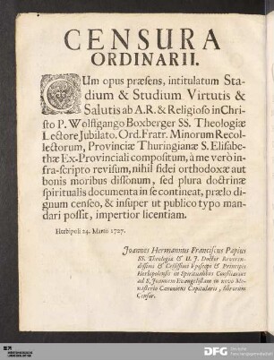Censura Ordinarii