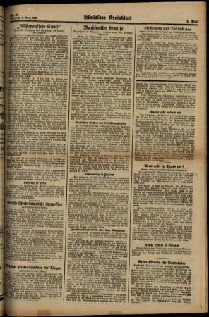 Zweite Ausgabe vom Mittwoch, den 01. März 1939.