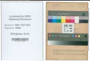 Entnazifizierung Erich Ebinghaus , geb. 10.01.1891 (Reisevertreter)
