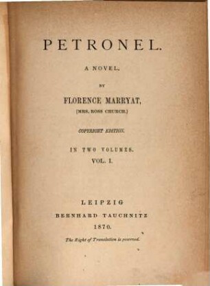Petronel : a novel. 1