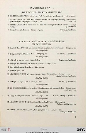 Fayence- und Porzellan-Gefäße in Schuhform (Nr. 5-31)