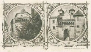 Baptisterium (Taufkapelle) und Portal der Komburg