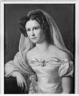 Bildnis der Schauspielerin Rosalie Wagner, spätere Marbach ( 1803-1837; älteste Schwester von Richard Wagner). Gottfried Lebrecht Kühne, Dresden 1826. Öl auf Leinwand; 63 x 51 cm. Leipzig, Stadtgeschichtliches Museum XVIII/34
