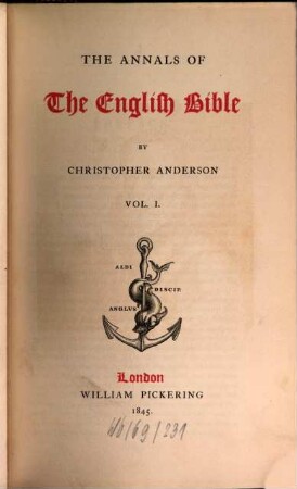 The annals of the English Bible, 1