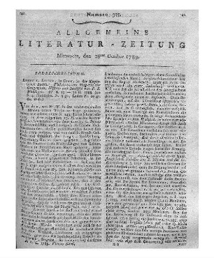 Rétif de la Bretonne, [Nicolas-Edmé]: Parisische Nächte oder der nächtliche Zuschauer / Rétif de La Bretonne. - Hamburg : Hofmann Bd, 1. - 1789