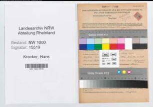 Entnazifizierung Hans Kracker, geb. 28.10.1890 (Buchhalter)