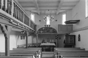 Evangelische Kirche (Kirche, evangelisch, Fachwerk); Frankenberg, Kirchbergweg 7