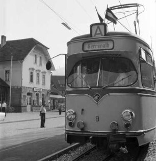 Testfahrt der Albtalbahn für den neuen Streckenabschnitt Marxzell-Herrenalb.