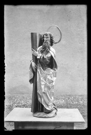 Dettingen: Pfarrkirche St. Petrus (Holzfigur St. Andreas vom Meister des Oberndorfer Altares)