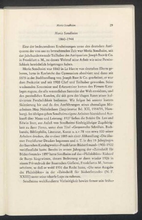 Moritz Sondheim (1860 - 1944)