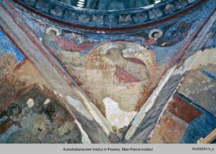Die Ausmalung der Sankt Nikolauskirche : Die Ausmalung der Kuppel : Evangelistenmedaillons