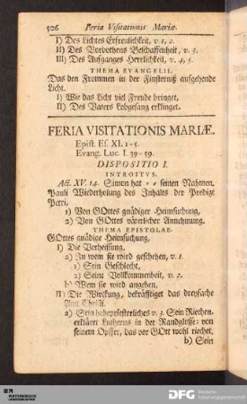 Feria Visitationis Mariae.