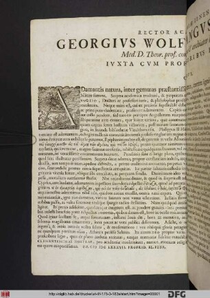 Rector Academiae Ienensis Georgivs Wolfgangvs Wedelivs Med. D. Theor. prof. consiliarius & archiater Duc. Saxon. Ivxta Cvm Professoribvs Reliqvis S.D. Civibvs