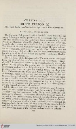 Chapter VIII: Greek Period (3)