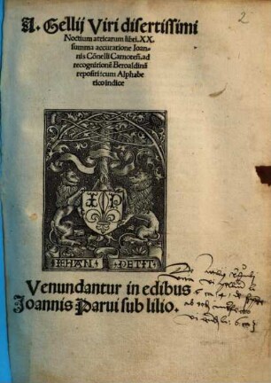 Noctium atticarum libri XX