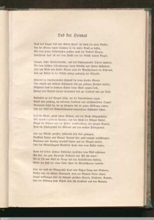 Lob der Heimat