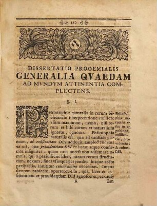 Io. Friderici Wvcherer, Philos. Nat. In Acad. Ienens. P.P.O. Historia Creationis : Qvatenvs Illa Capite Primo Geneseos Continetvr, Observationibvs Physicis Illvstrata