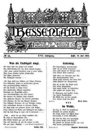 No. 14, 16. Juli 1903