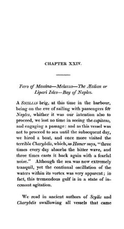 CHAP. XXIV. - Faro of Messina - Melazzo - The Aeolian or Lipari Isles - Bay of Naples