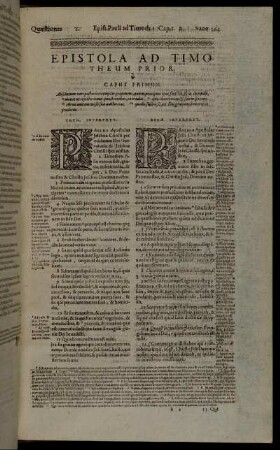 Epistola Ad Timotheum.