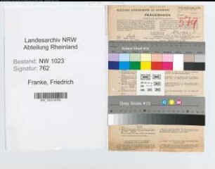 Entnazifizierung Friedrich Franke , geb. 02.11.1895 (Polizeibeamter)