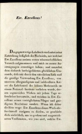 Excellenz! Vorrede.