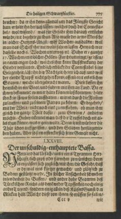 LXXVIII. Der unschuldig-enthauptete Bassa.