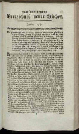 Junius 1782.